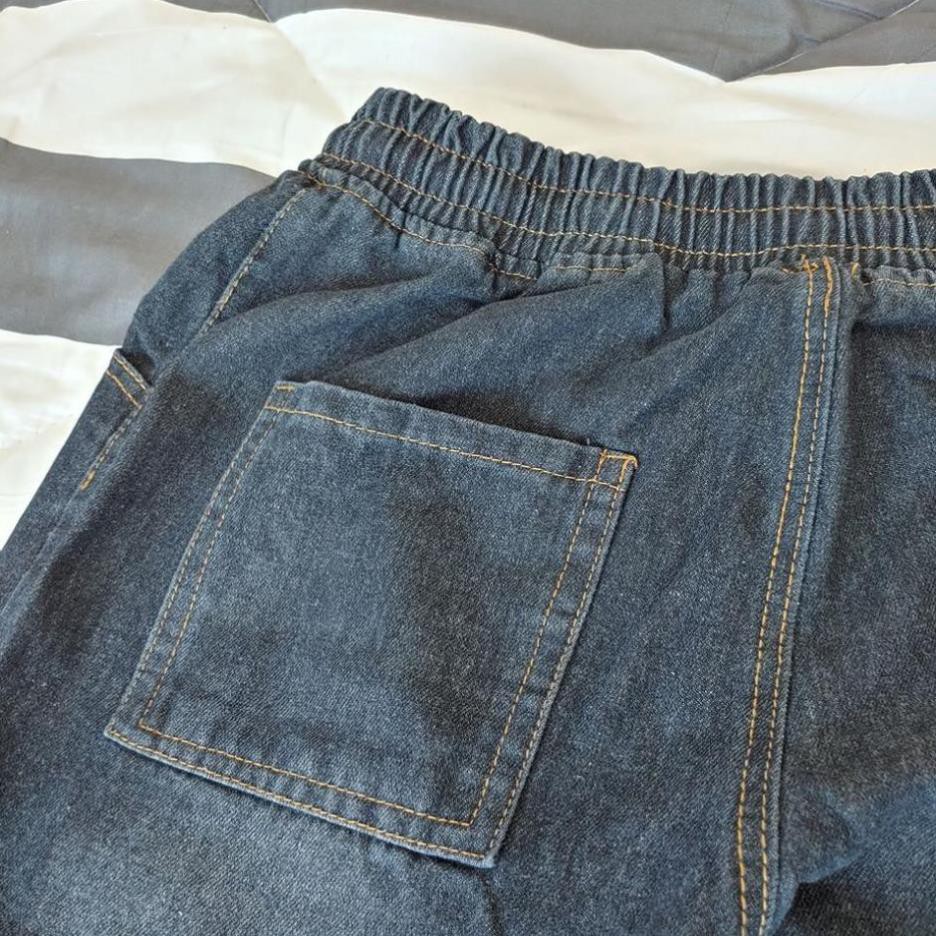 [hàng loại 1] quần jean jogger nam ống chun rách màu đen