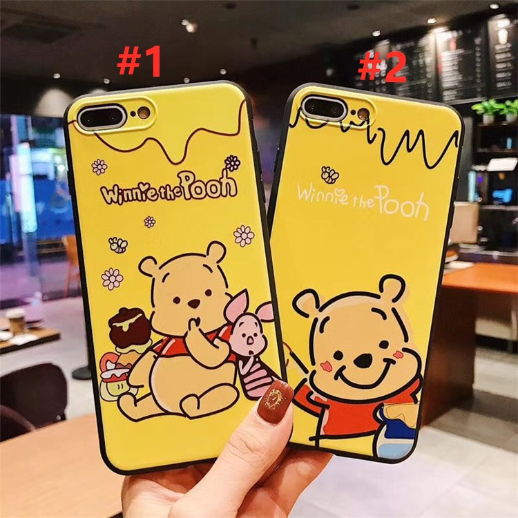 Ốp Lưng In Hình Gấu Pooh Có Dây Đeo Xinh Xắn Cho Oppo F11Pro F5 F9 A3S A71 F1S A39 A37 A77 A83 R9S