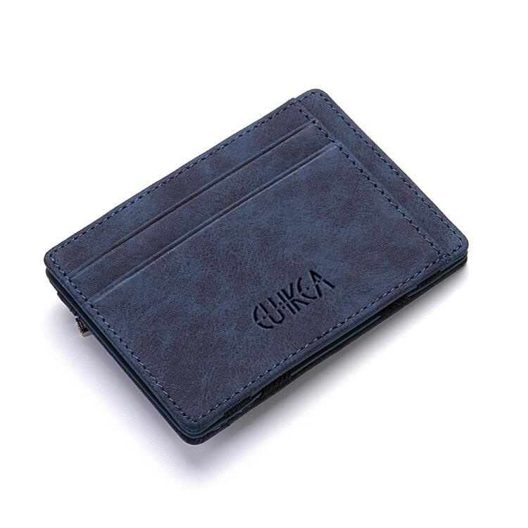 Ultra Ví Da PU Khóa Kéo Mini Siêu Mỏng Thời Trang Cho Nam Giá Đỡ