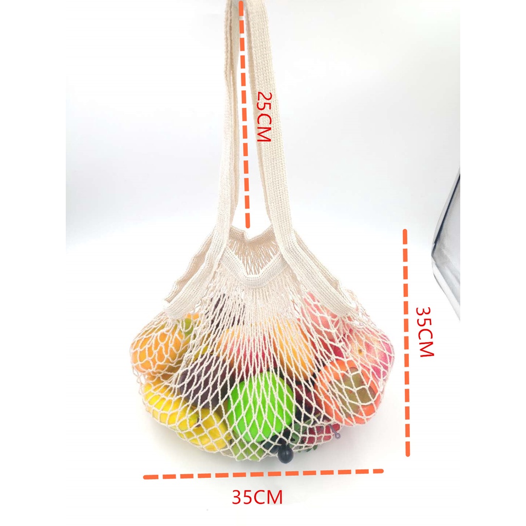 Túi lưới YUNFAN vải cotton thời trang mua sắm/ đi biển