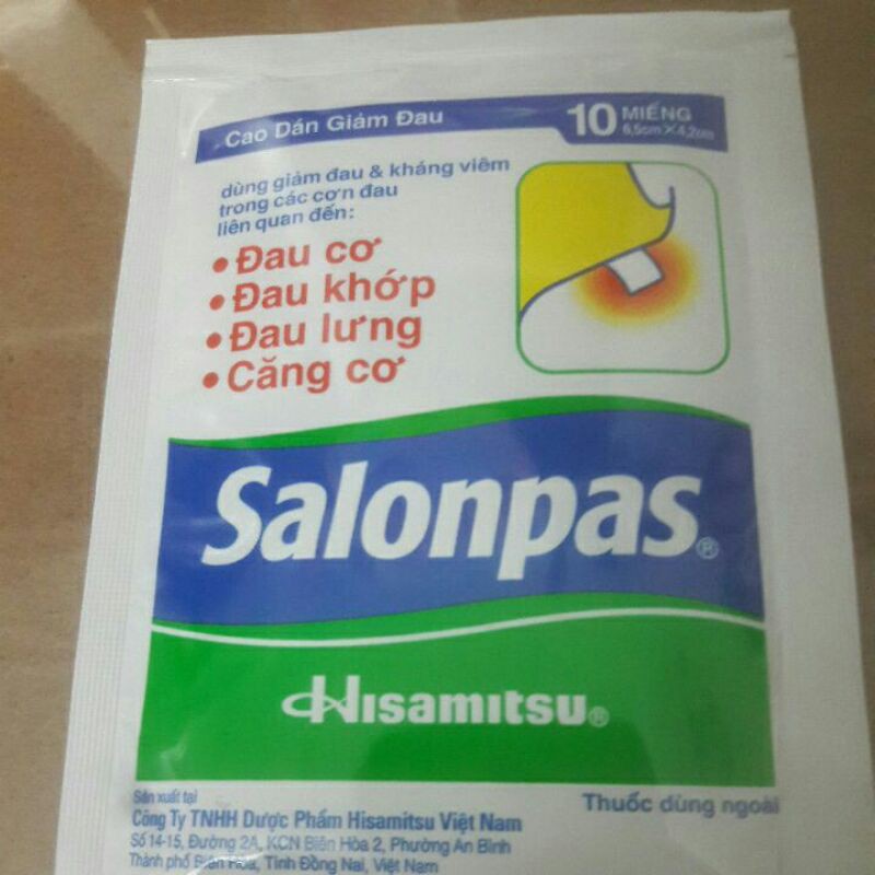 Combo 3 Bịch Salonpas : 3 bịch ×10 miếng