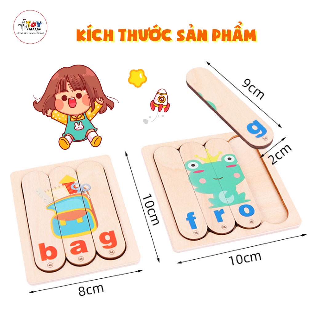 Đồ Chơi Xếp Hình Montessori 192 Que Học Tiếng Anh - 54 Chủ Đề