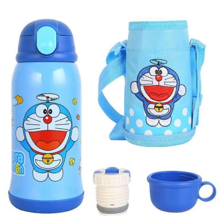 Bình giữ nhiệt cho bé kèm ống hút và túi đeo 600ml