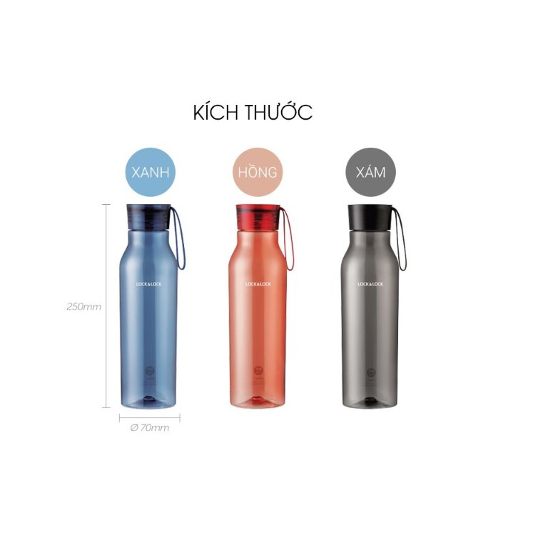 [ LOCK&amp; LOCK ] Bình nước Lock&amp;Lock nhựa tritan 750ml ABF664 - có hộp kèm theo (hình shop em chụp thật)