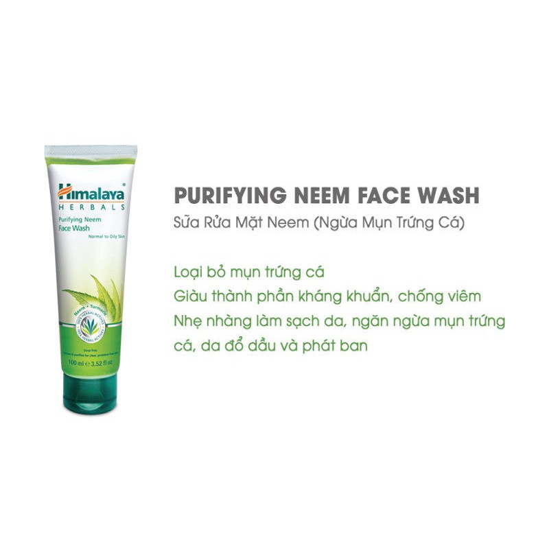 Combo diệt sạch mụn giảm thâm nhanh chóng Himalaya Neem Face Wash 100ml + Mask 100ml + Acnes Cream 30g | BigBuy360 - bigbuy360.vn