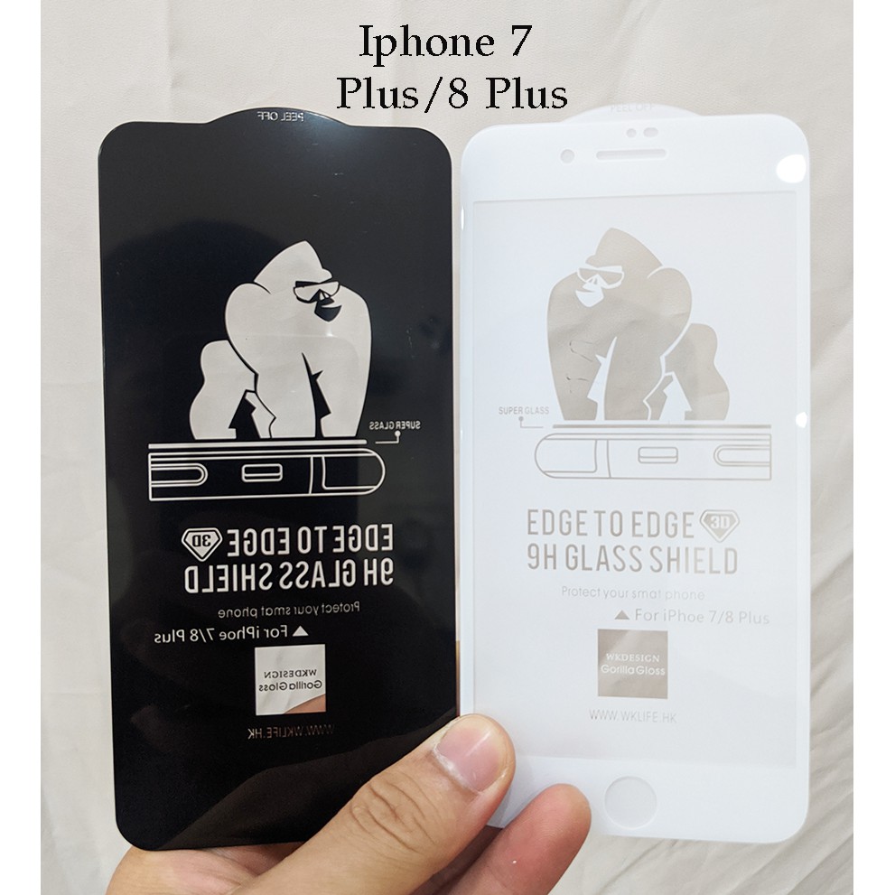 Dán cường lực phủ màn hình Iphone 7 Plus - Iphone 8 Plus (King Kong)