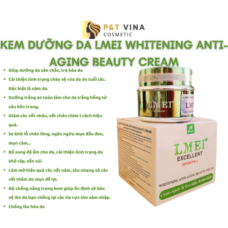 [Chính Hãng] Kem Dưỡng Trắng Da Ngừa Mụn Lmei Whitening Anti -Aging Beauty Cream 20g | BigBuy360 - bigbuy360.vn