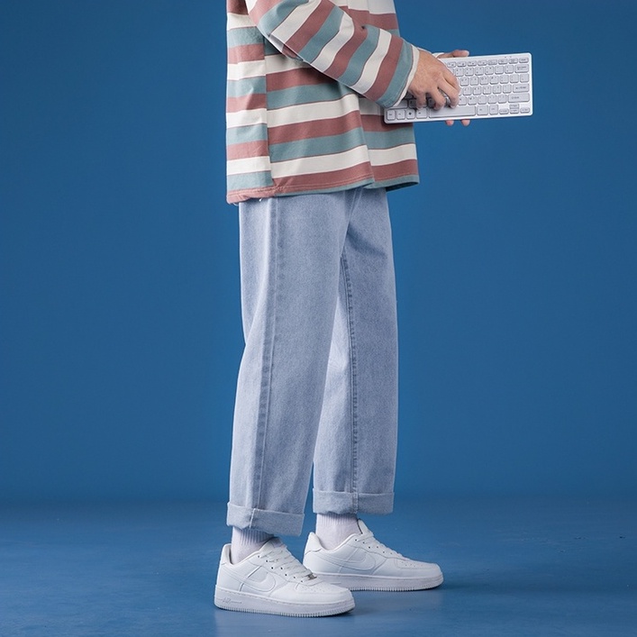 Quần baggy nam ống suông rộng vải jean cao cấp TR01 phong cách hàn quốc hot 2022 Patadoshop