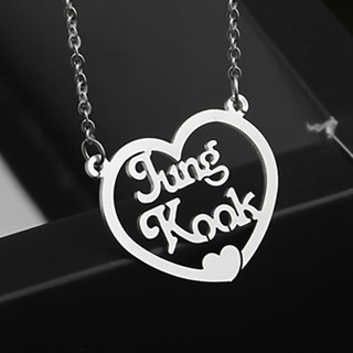 Dây chuyền BTS JUNGKOOK trái tim dễ thương