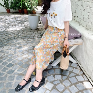 Chân váy Hoa lưng chun
