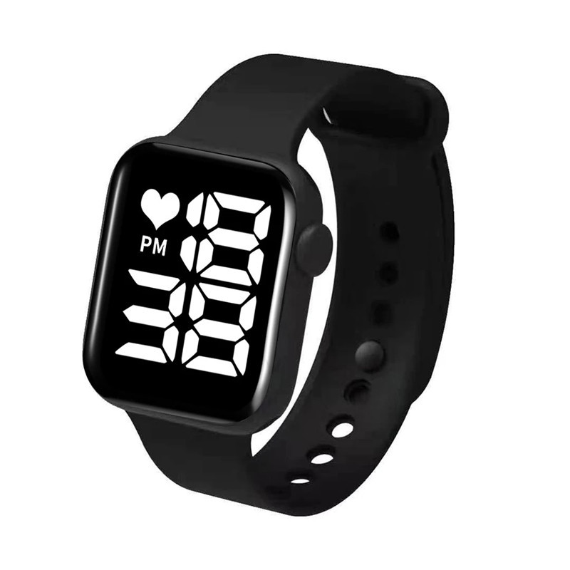 Đồng hồ điện tử không thấm nước có đèn led dây silicon cho nam và nữ