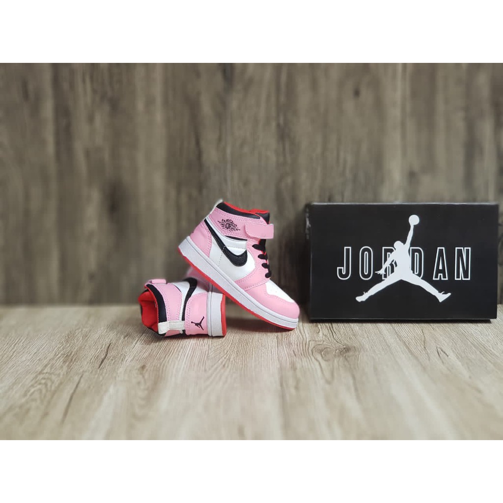 Mới Giày Thể Thao Nike Air Jordan 1 Size 25-35 Màu Hồng Thời Trang Cho Bé