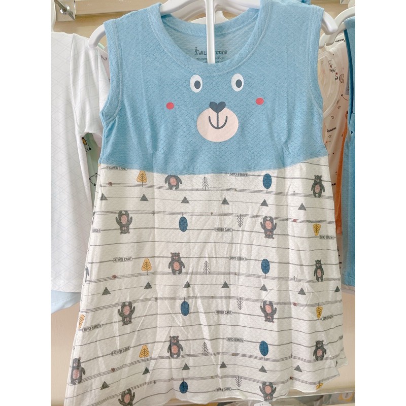 {Tặng 1c khẩu trang khi mua váy}XẢ váy sợi tre thở Fathercare (màu xanh) size 6-9m đến 18-24m