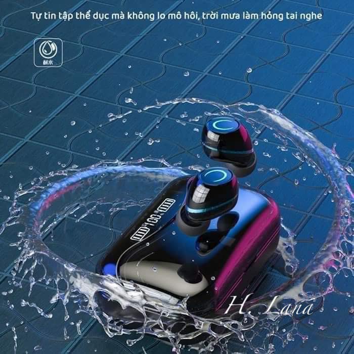 Tai nghe bluetooth AMOI F9 TWS 5.0 bản Quốc tế không dây cảm ứng chống nước IPX5, chống ồn tích hợp sạc dự phòng 2500mAH