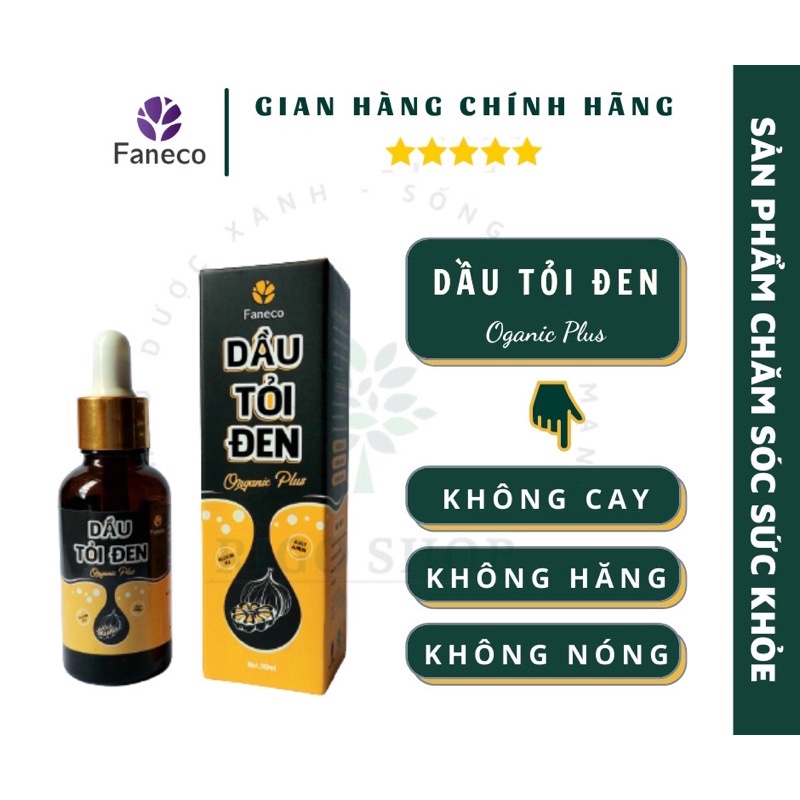 TINH DẦU THẢO DƯỢC TỎI ĐEN ORGANIC PLUS FANECO 30ML / TINH DẦU TỎI ĐEN OMEGA 3 FANECO