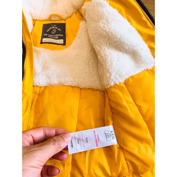 Áo phao  Geogre Parka màu vàng lót lông ấm áp