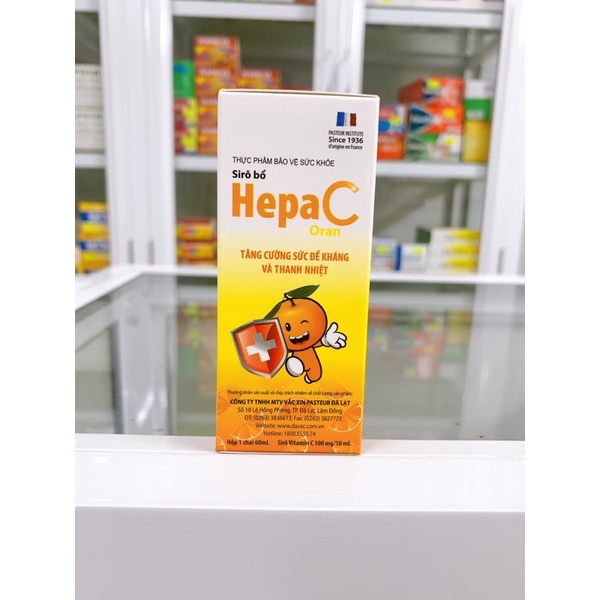 ✅[Chính hãng giá sốc] HepaC date 22/5/2022 giúp tăng cường chức năng gan và sức đề kháng cho cơ thể (Chai 60ml)