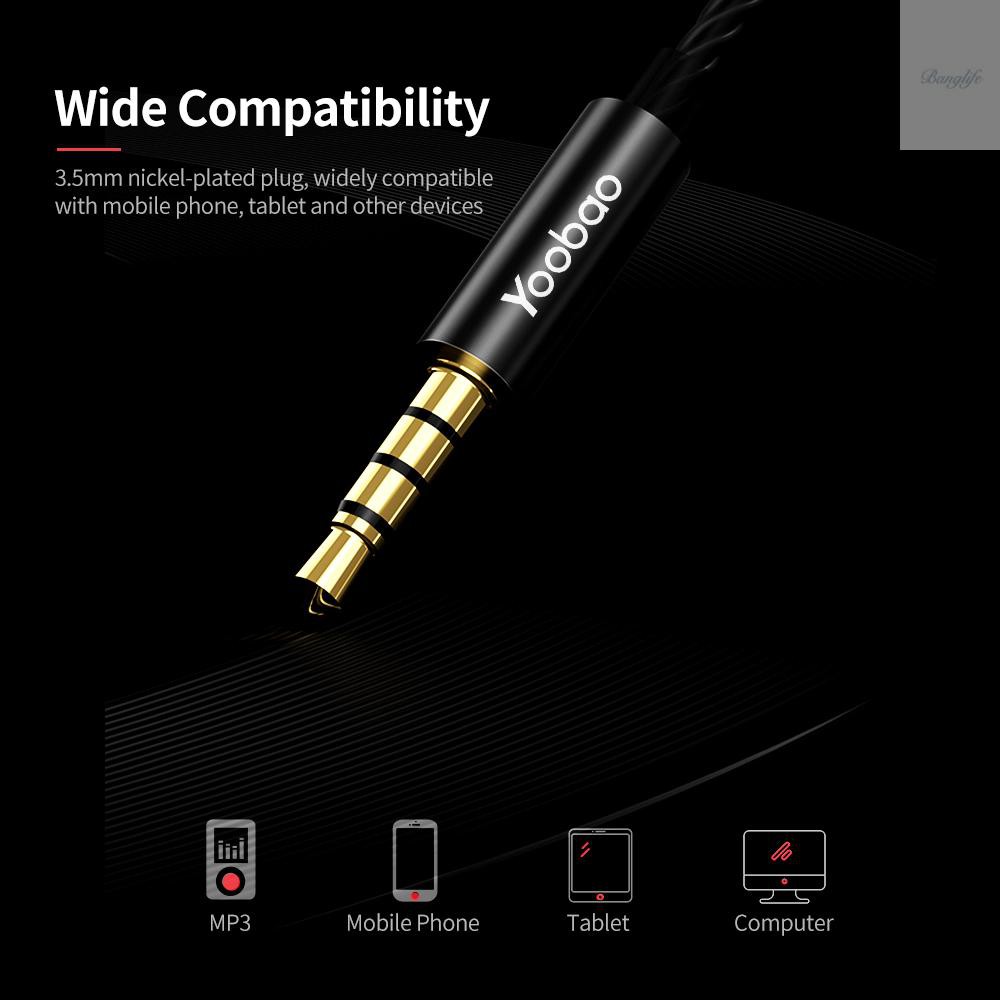 Tai Nghe Nhét Tai Yoobao 3.5mm Chống Ồn Chất Lượng Cao | BigBuy360 - bigbuy360.vn