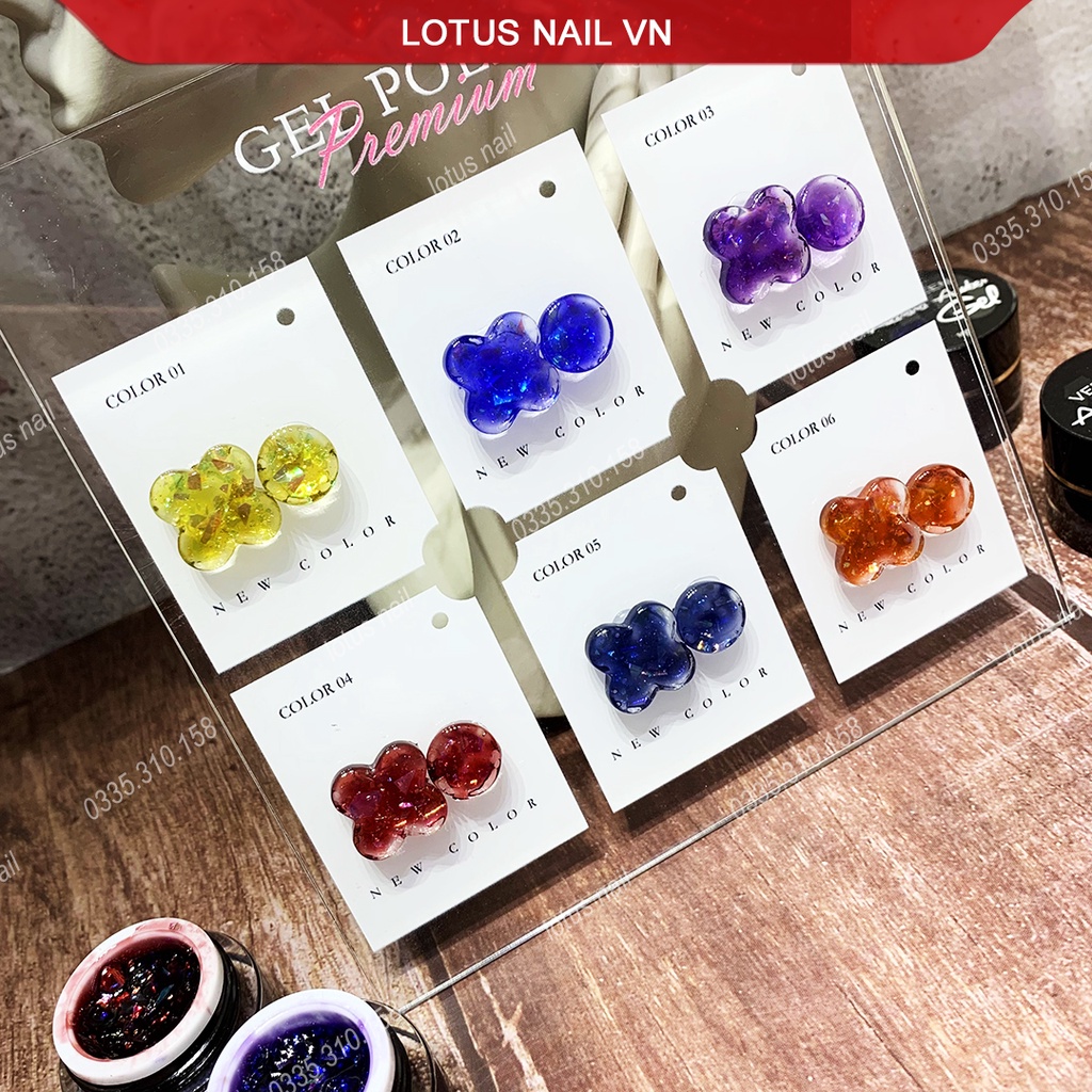 Gel vẽ nhũ khổng tước 6 màu cao cấp Vendeeni bán lẻ