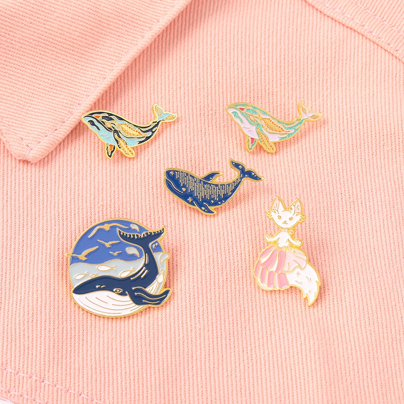 Ghim Cài Áo Hình Cá Voi/Cá Voi Độc Đáo Thời Trang