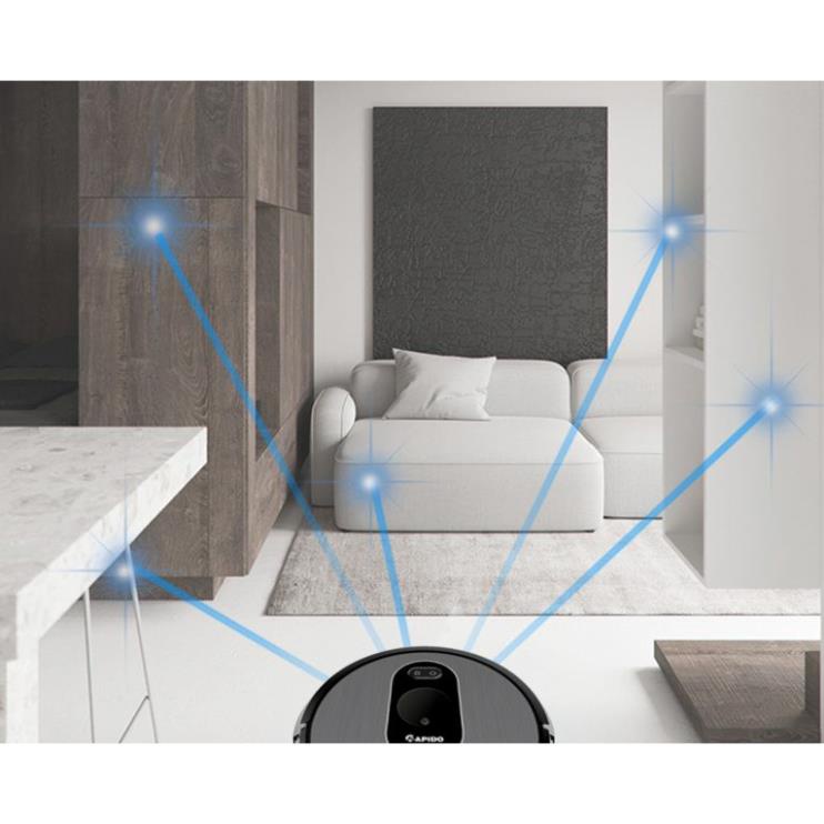 Robot hút bụi Rapido R6S động cơ Nidec lực hút 2500PA cảm ứng, cảm biến, nhiều chế độ lau hút