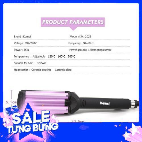 Rẽ Máy bấm tóc gợn sóng chống nhiệt giúp bảo vệ tóc khỏi hư, khô, cháy, chẻ tóc, S&T Hot