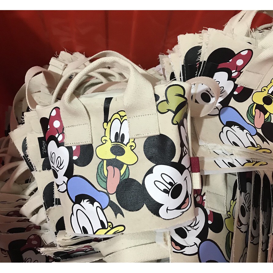 ✠❐◐◙ZARA Túi trẻ em Cô gái Mùa xuân / hè Sản phẩm mới Disney Mickey Mẫu in Crossbody nhỏ Vải Satchel