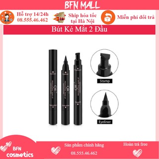 Bút kẻ mắt 2 đầu qic - mascara 2 đầu kẻ mắt siêu hot qic chống thấm nước lâu trôi