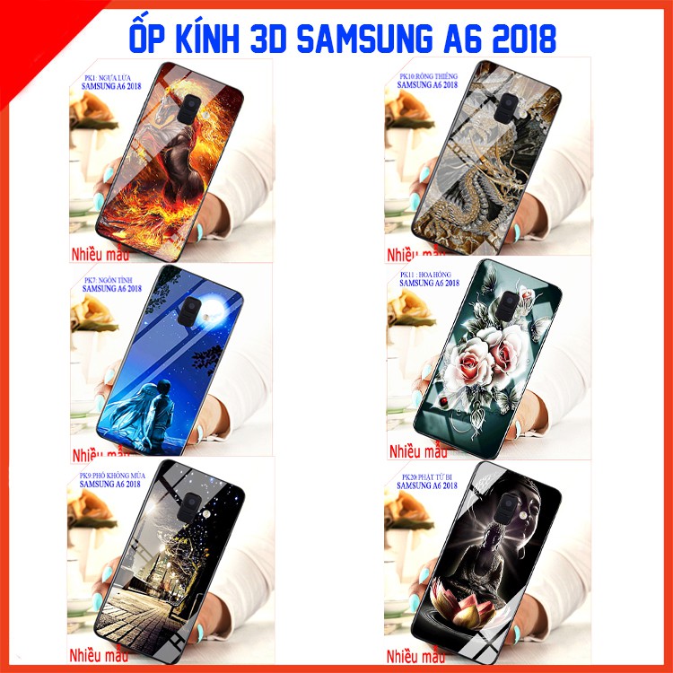 Ốp lưng kính 3D SAMSUNG A6 2018, ốp điện thoại mặt kính sang trọng, ảnh thật shop có cung cấp video ạ