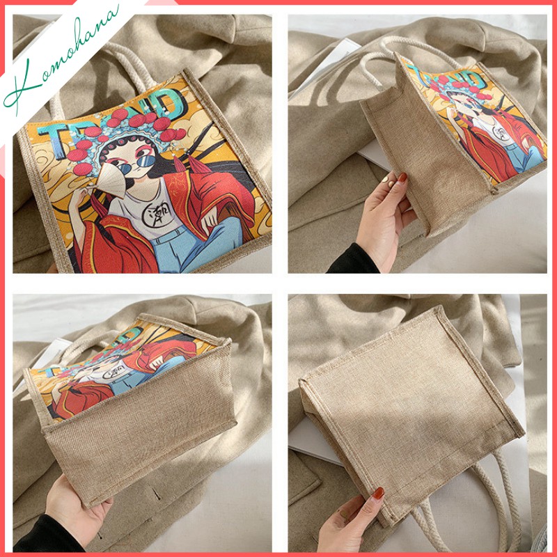 Túi xách nữ mini giá rẻ Komohana túi canvas 20*20cm, làm túi đựng cơm thời trang | BigBuy360 - bigbuy360.vn