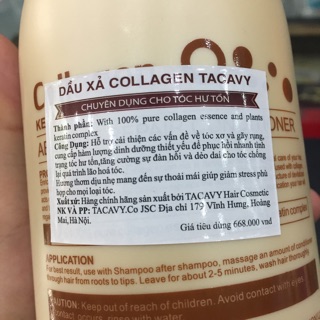 Cặp gội xả Collagen Tacavy 1000ml x2