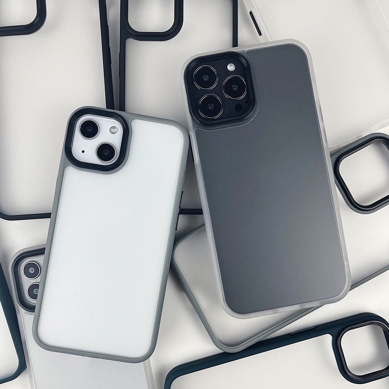 Ốp Điện Thoại Cho iPhone 14 Hàng Mới Sẵn Sàng!! Ốp Điện Thoại Hybrid Nhám + Nút Hợp Kim + Miếng Dán Bảo Vệ Camera Chống Sốc Chống Nhòe Cho iPhone 11 12 13 14 Pro Max