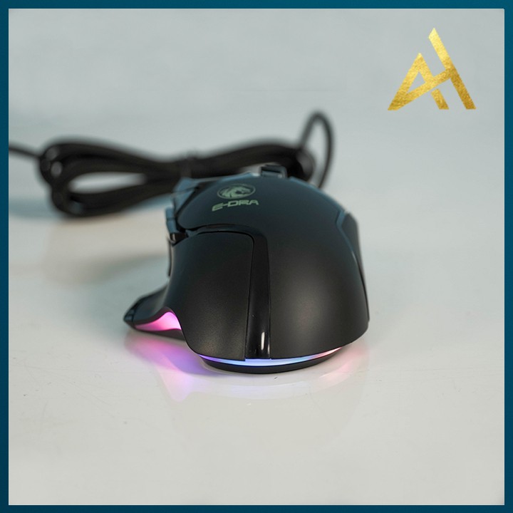 Chuột Máy Vi Tính Laptop Mouse Chơi Game E-DRA EM6502 Đèn LED 7 Màu - Chuột Gaming Có Dây Chuyên Game