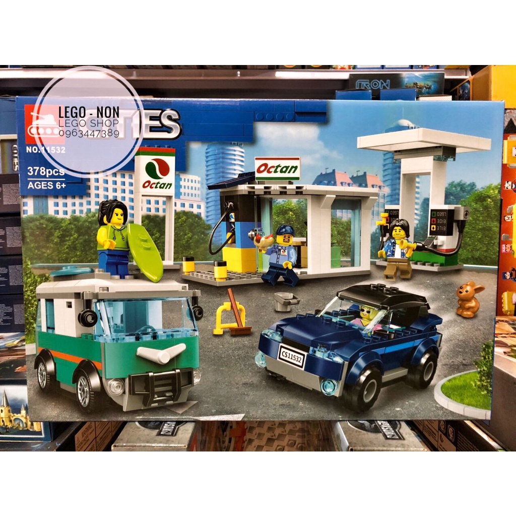 Lego - Bela 11532 ( Xếp Hình Octan City Trạm Nguyên Liệu Thành Phố 378 Mảnh )