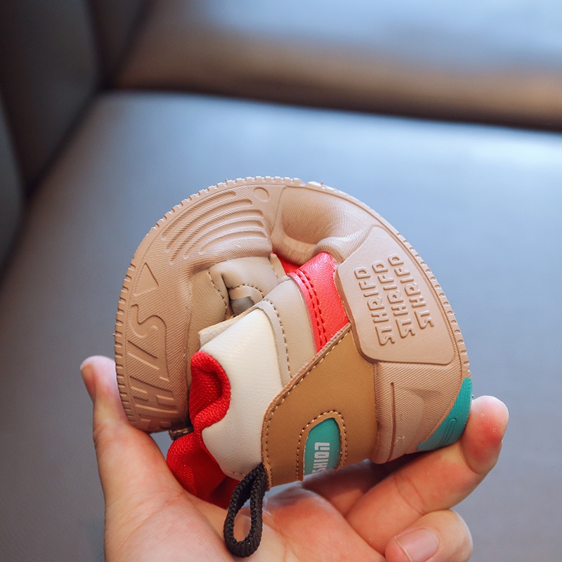 Giày Thể Thao Da Đế Mềm Thoáng Khí Có Dây Rút Dành Cho Bé Trai Bé Gái 2-16 Tuổi