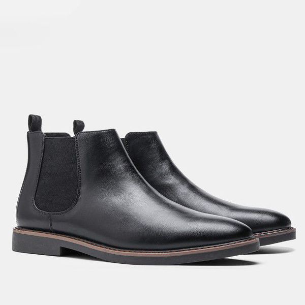 Giày Boot Nam - Chelsea Boots Nam Màu Đen Cao Cấp GN333