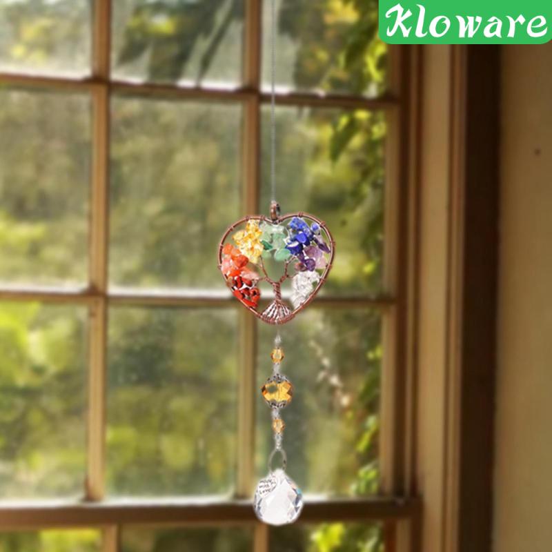 Chuông Gió Pha Lê Treo Cửa Sổ Trang Trí Phong Thủy Sân Vườn
