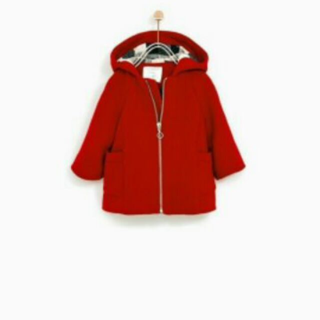 Áo dạ đỏ bé gái Zara