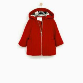Áo dạ đỏ bé gái Zara