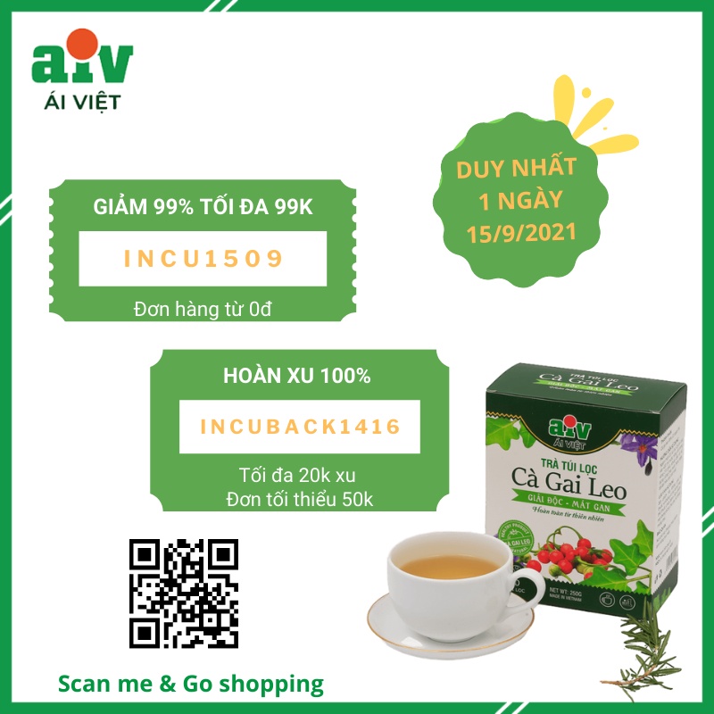 [Mã INCUBACK1416 hoàn 100% xu đơn 50K]Bịch Trà cà gai leo Ái Việt 50g - hỗ trợ chức năng gan, thanh lọc giải độc | BigBuy360 - bigbuy360.vn