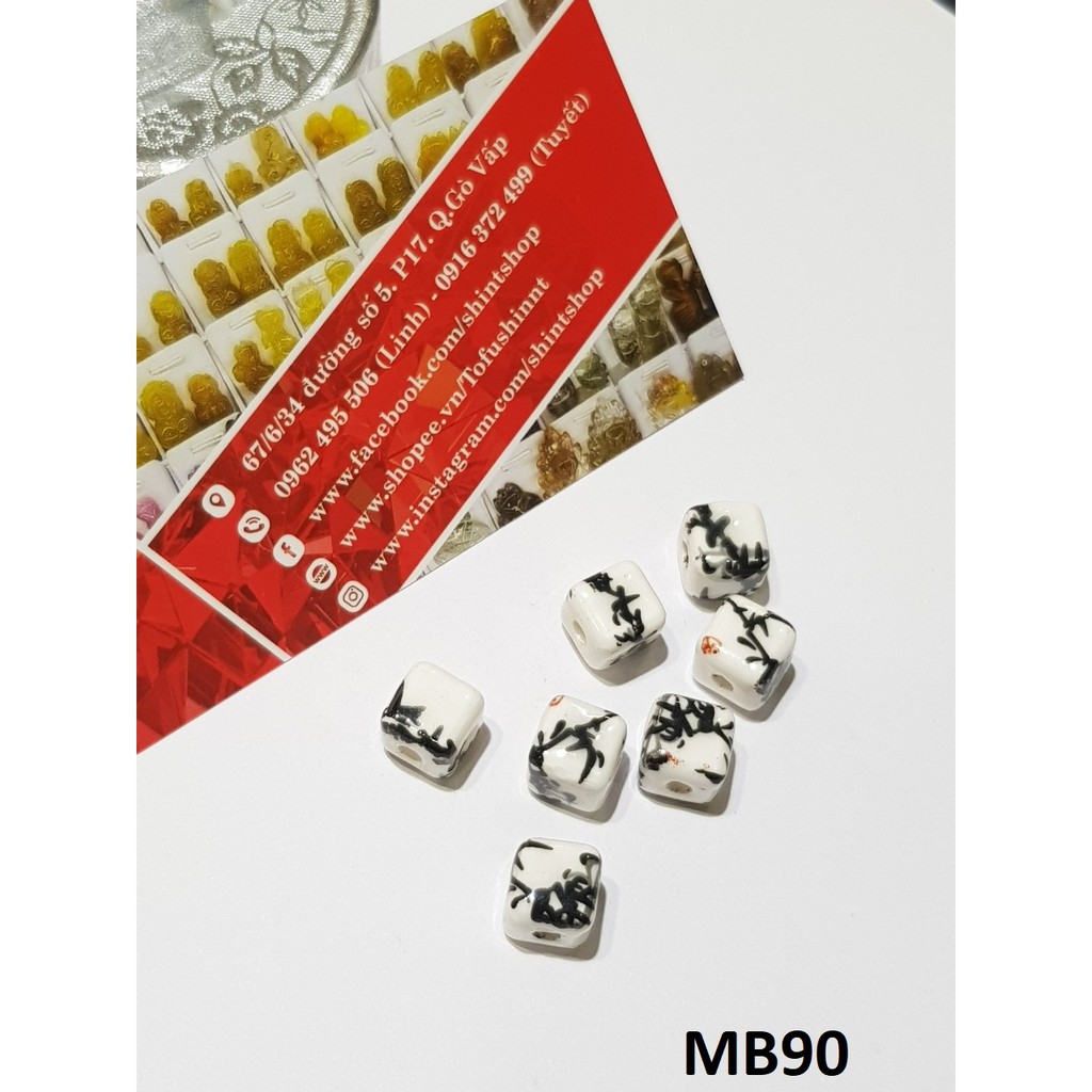 Hạt gốm sứ làm vòng handmade