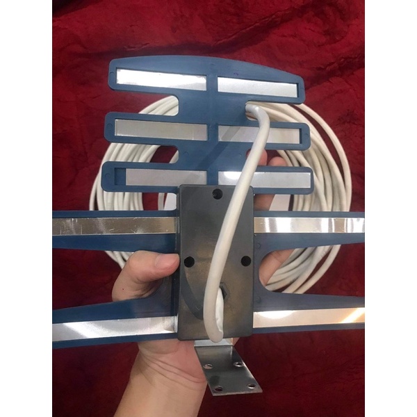 Ăng ten tivi kỹ thuật số Anten tivi truyền hình mặt đất Ang ten TV DVB T2 (T24G) kèm dây 15m - sóng khỏe