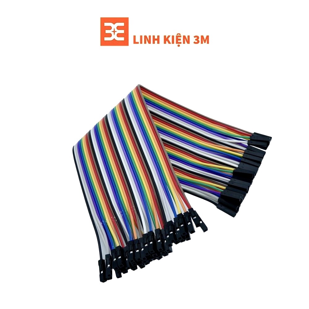 Dây Nối 7 Màu Dài 10Cm ( 2 Đầu Cái Cái )
