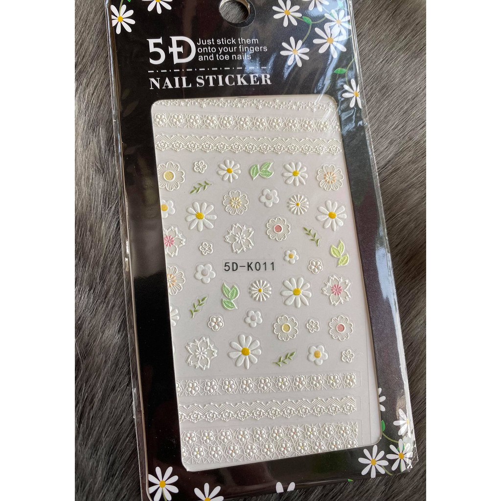 Dán Nail Sticker 5D Nổi Cực Đẹp Những Mới Nhất - Lẻ 1 Cái