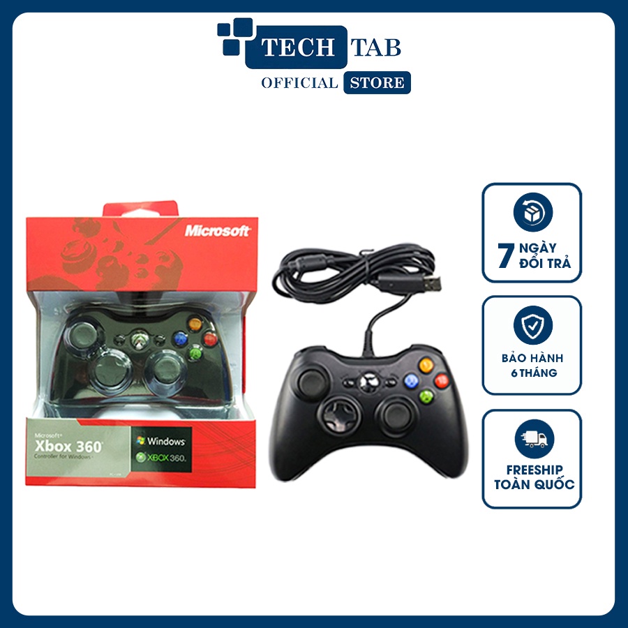 Tay Cầm Xbox 360, Hỗ Trợ Chơi Game PC, LapTop, Cắm Cổng USB - K1236