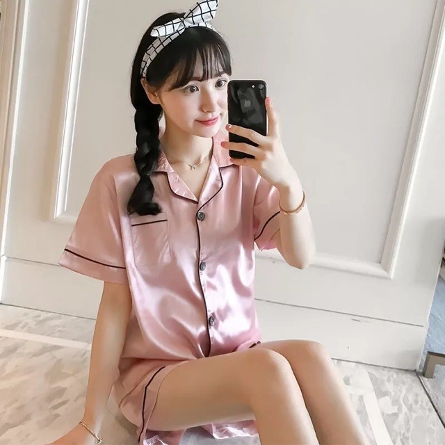 Đồ mặc nhà Pijama phi lụa loại 1