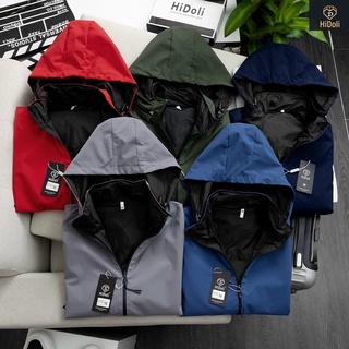 Áo khoác gió unisex 2 mặt chống thấm nước PABAKO [KG02] có 5 màu và 4 size S M L XL XXL
