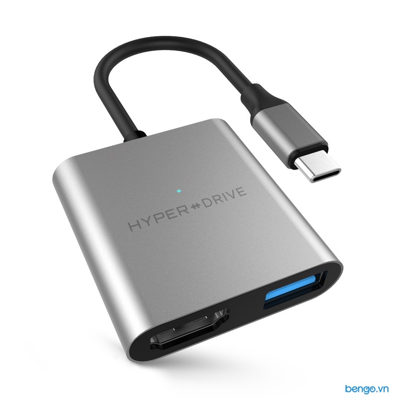 Cổng chuyển USB-C to HDMI/USB 3.1/USB-C Hyperdrive 4K HDMI 3-in-1