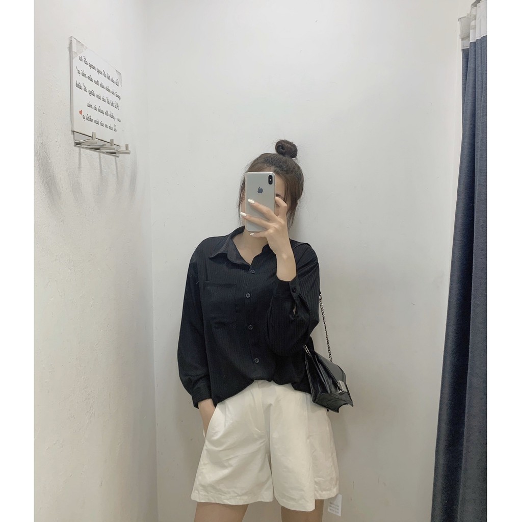 [Mã WASKT304 giảm 15% tối đa 30K đơn 99K] Áo sơmi trơn túi trước sọc nhẹ A1765 SUSTORE | BigBuy360 - bigbuy360.vn