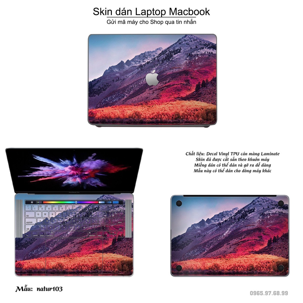 Skin dán Macbook mẫu thiên nhiên (đã cắt sẵn, inbox mã máy cho shop)